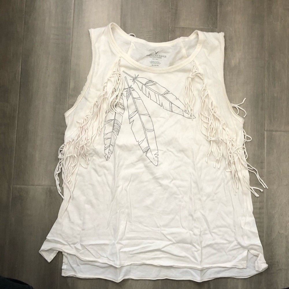 AMERICAN Eagle sleeveless top with fringe detail size M